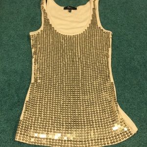 Express Gold Sequin Tank